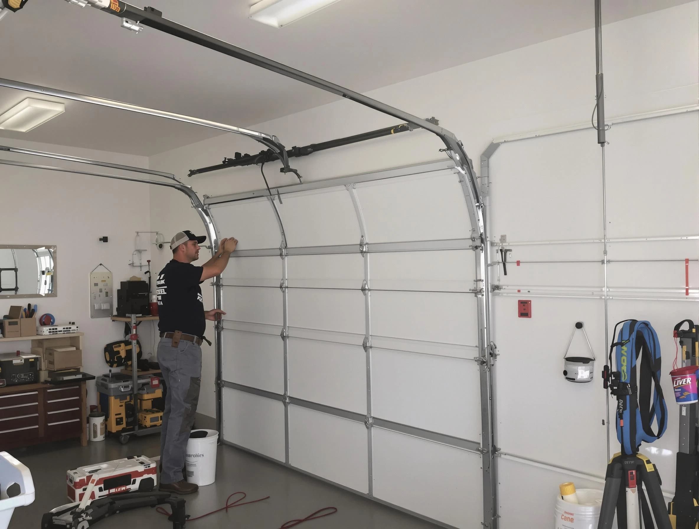 Kaysville Garage Door Repair team installing new garage door in Kaysville