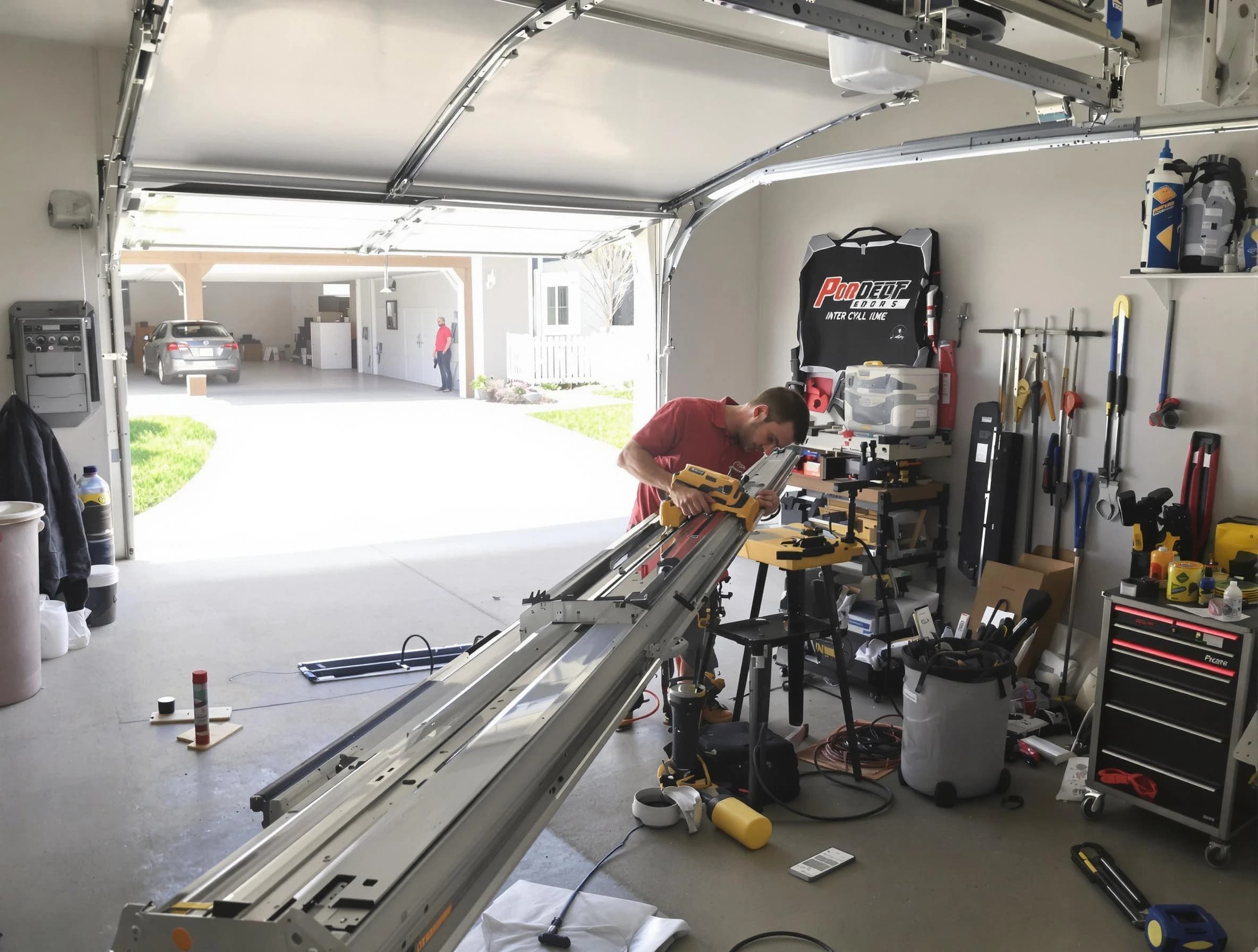 Kaysville Garage Door Repair expert performing track repair in Kaysville