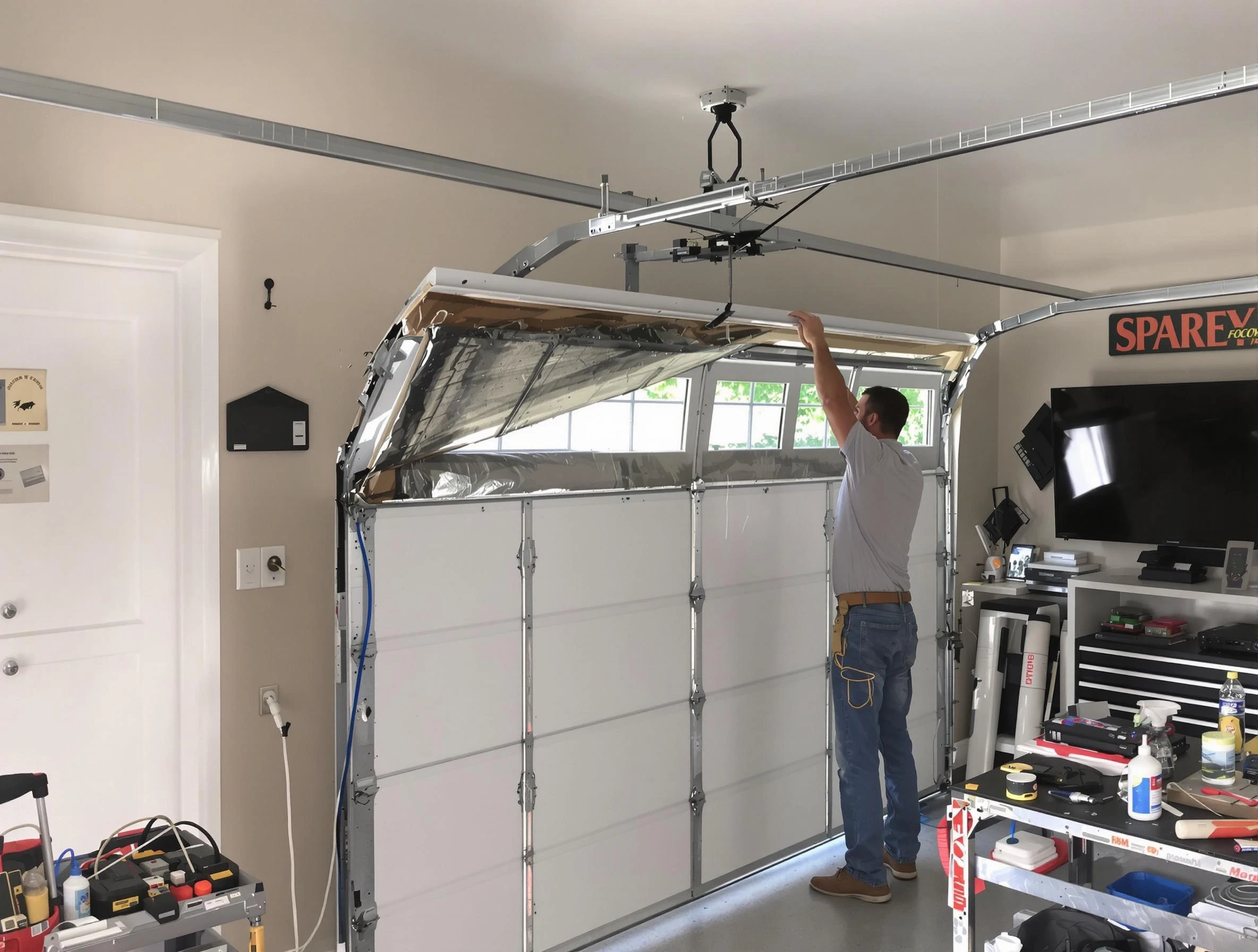 Garage door section replacement by Kaysville Garage Door Repair in Kaysville